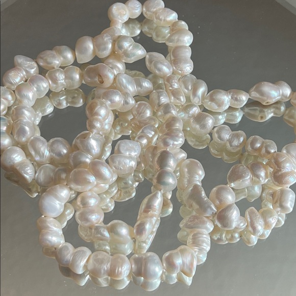 unbranded Jewelry - AUTHENTIC Long White Freshwater Pearl Rope Necklace 47” 1.5-2.5cm NWT